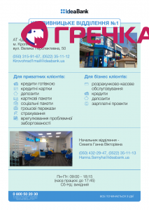 Vizytka Viddilennia Kropyvnytski 1