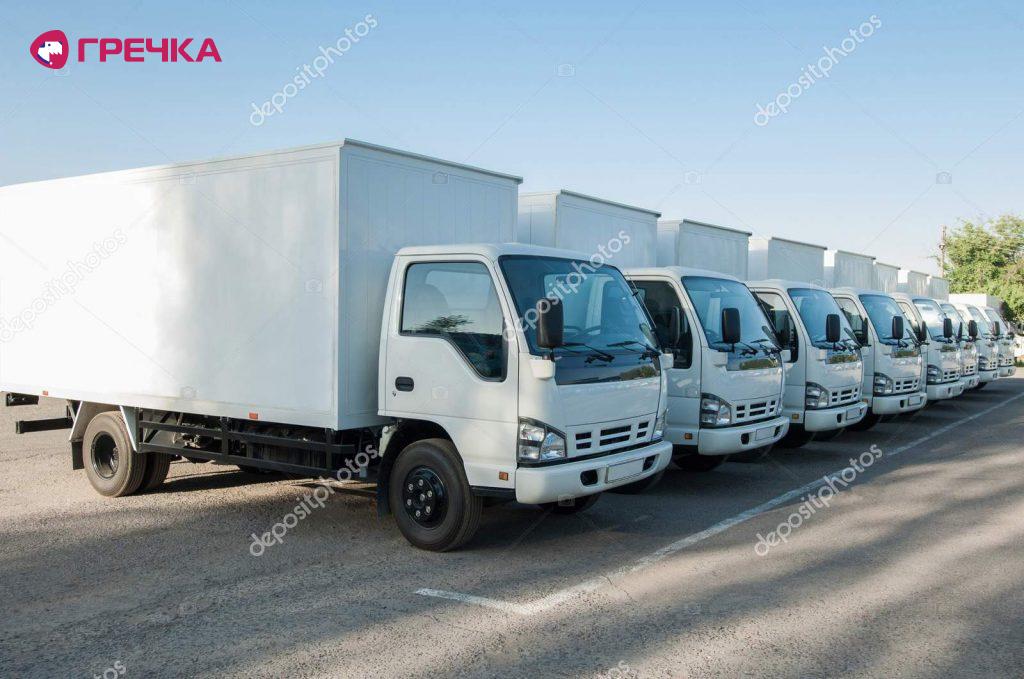 depositphotos 170384530 stock photo trucks stand in the parking