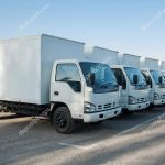 depositphotos 170384530 stock photo trucks stand in the parking