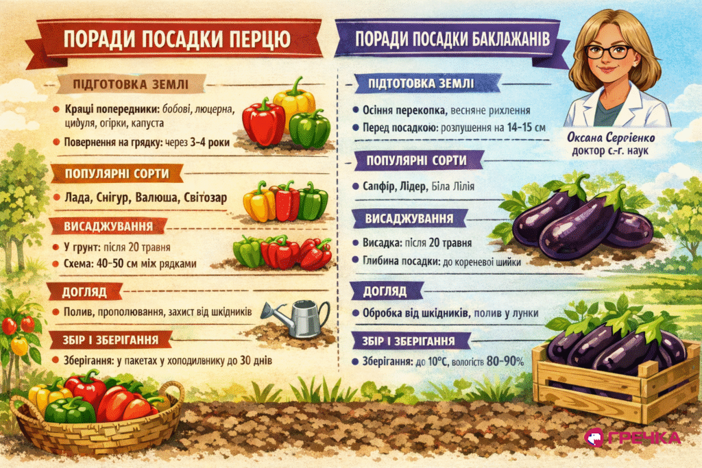 як вирощувати перець і баклажани