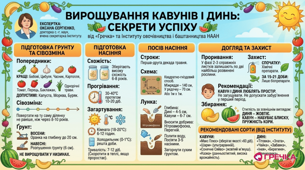 секрети вирощування кавунів і динь
