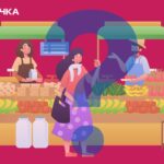 Ринок Новоукраїнка ілюстрація