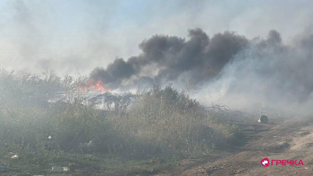 пожежа 29.07.2024 Кропивницький трава горить дим