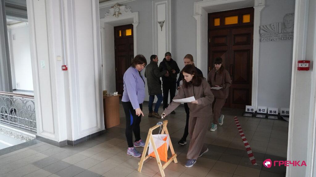 відмітка старт орієнтування у приміщенні у Кропивницькому змагання