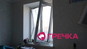 вікно пошматоване вибухом Балашфвка шахед Кропивницькому