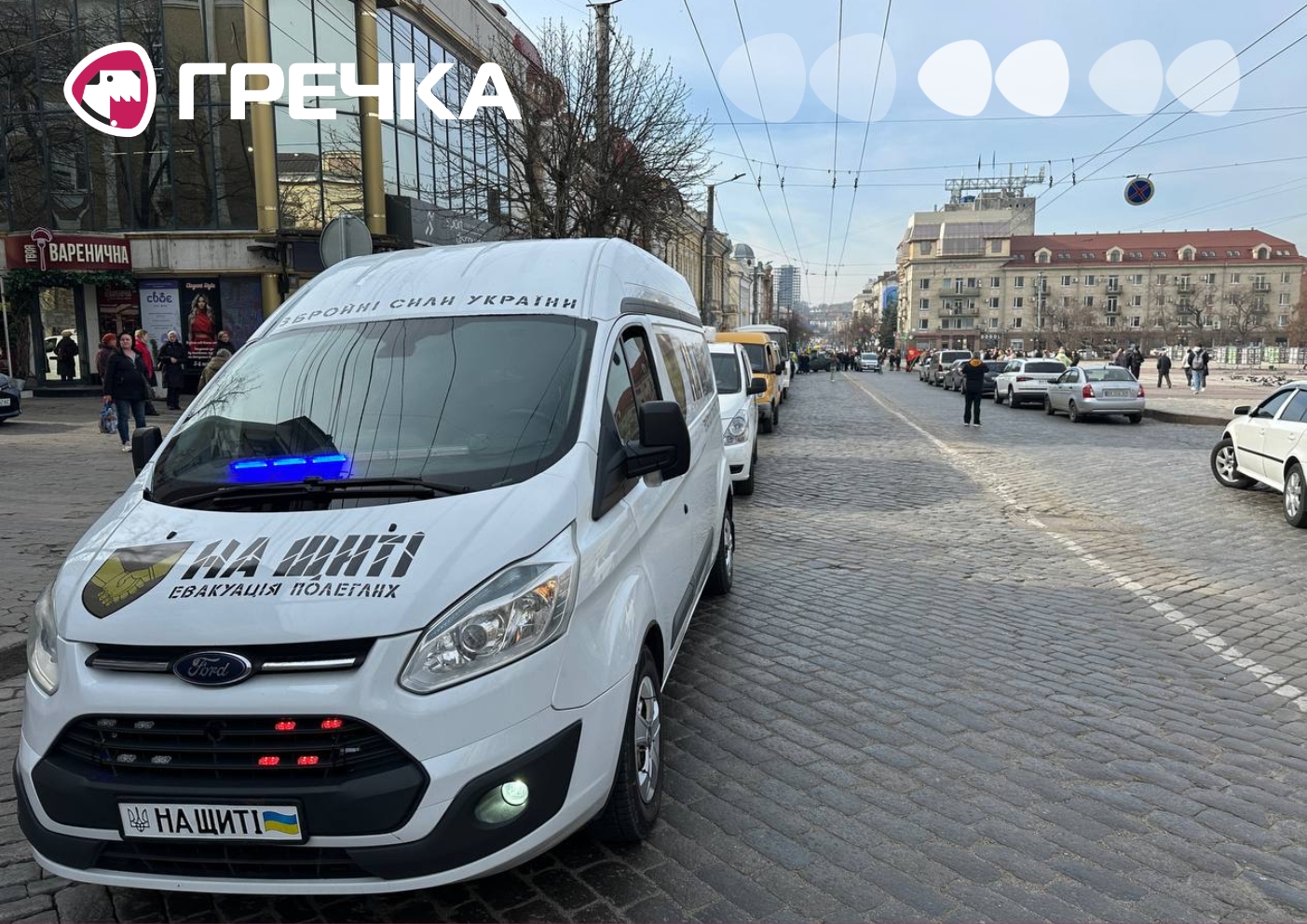 На щиті траурні кортежі прощання в центрі Кропивницького