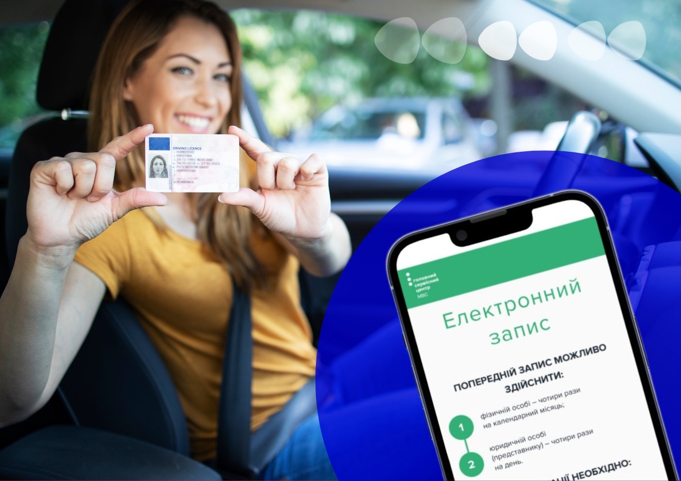 талон водіння МВС центр онлайн бронювати послуга екзамен