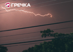 Гроза дроти електрика мережі