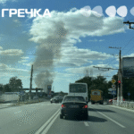 стовп диму через пожежу