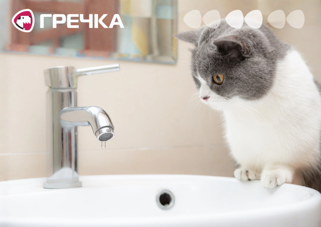 немає води кран кіт здивований вода