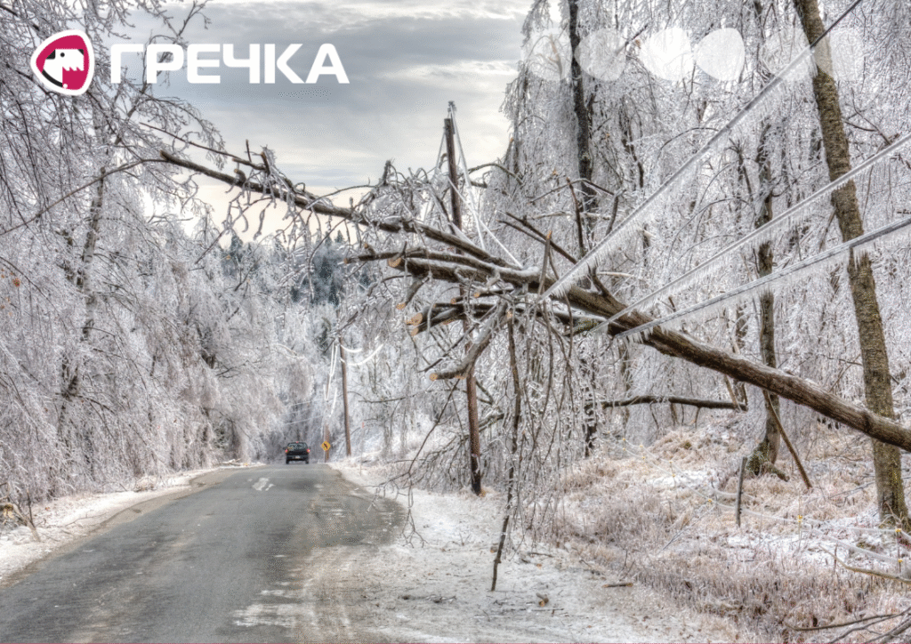 без електрики дроти непогода обриви лід сніг вітер