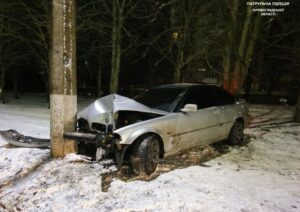 ДТП врізався в стовп ранку 1 січня