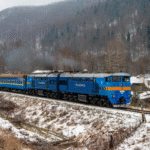 поїзд зима сніг потяг Укрзалізниця