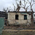 Згорілий внаслідок атаки будинок Ганни Чепурної