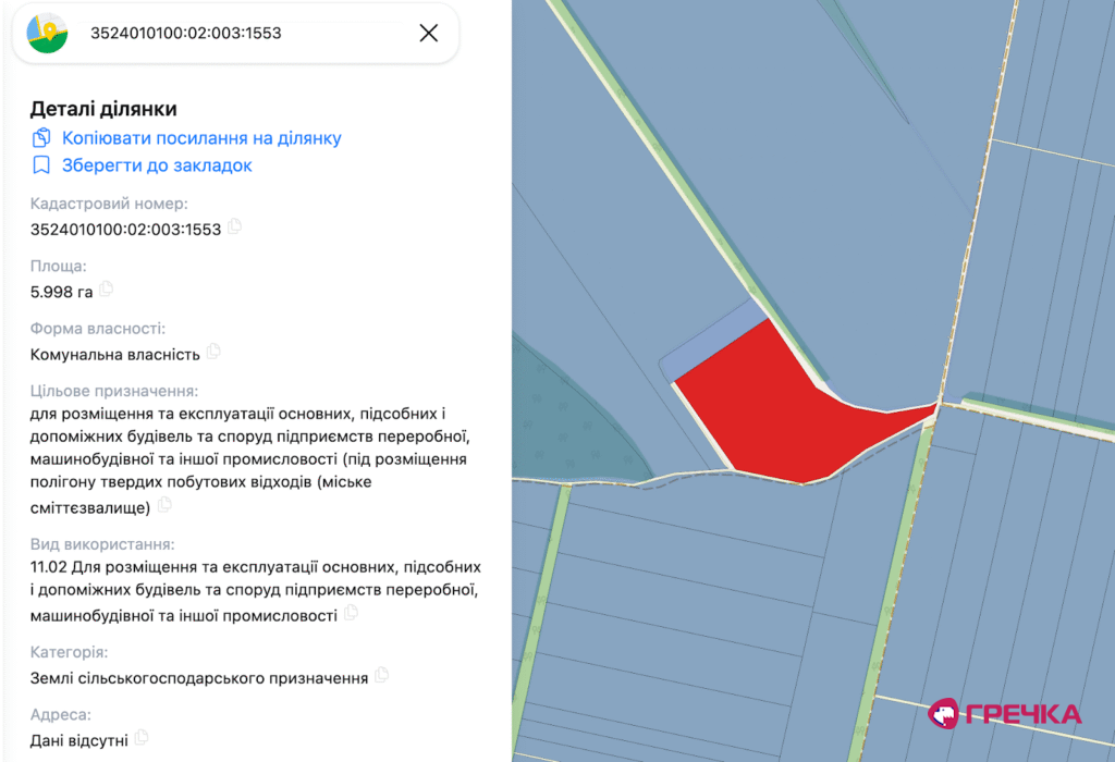 Новоукраїнський кластер на кадастровій карті