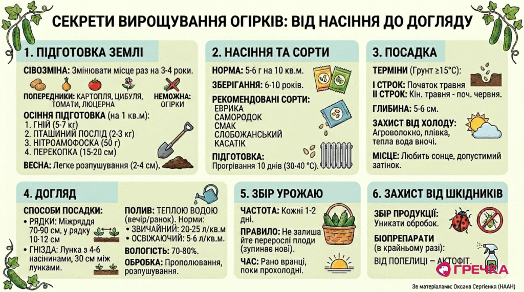як вирощувати огірки