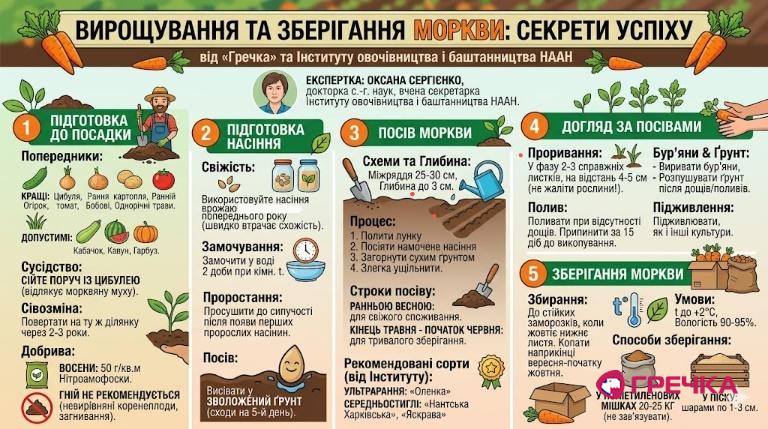 вирощування моркви