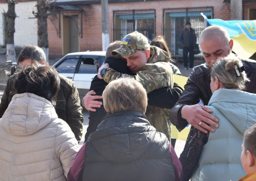Зустріли з полону повернувся Сергія Лайкіна Новопразька громада