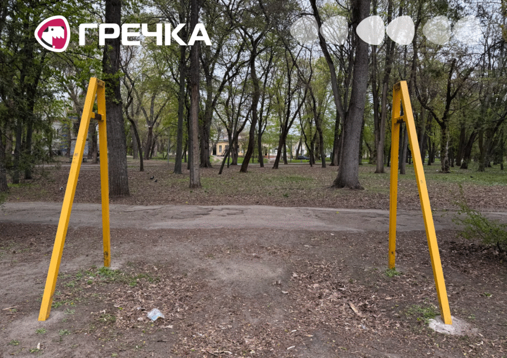 Гойдалка інклюзивного дитячого майданчика у Ковалівському парку
