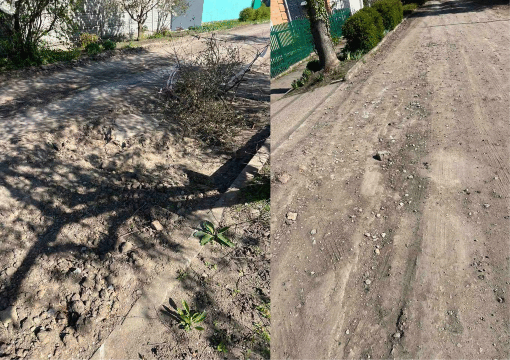 Дорога на вулиці Міхновського 30 квітня