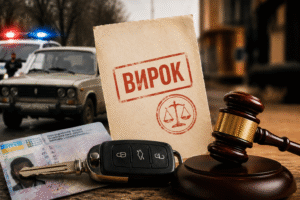 вирок водієві без водійських прав